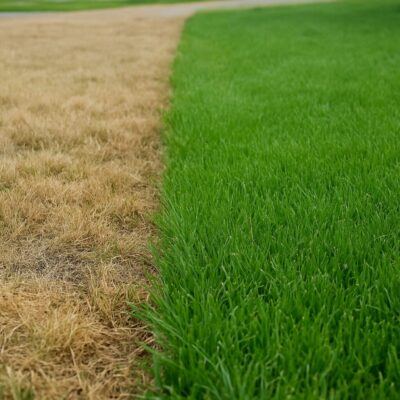 Dormant Grass vs Healthy Lawn in Summer